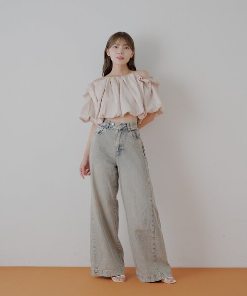「Chico」 デニムパンツ LARGE ブルー レディース_画像2