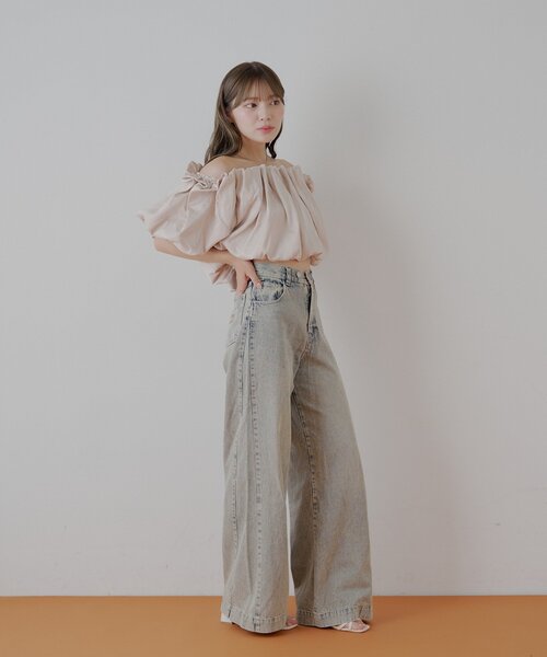 「Chico」 デニムパンツ LARGE ブルー レディース_画像5