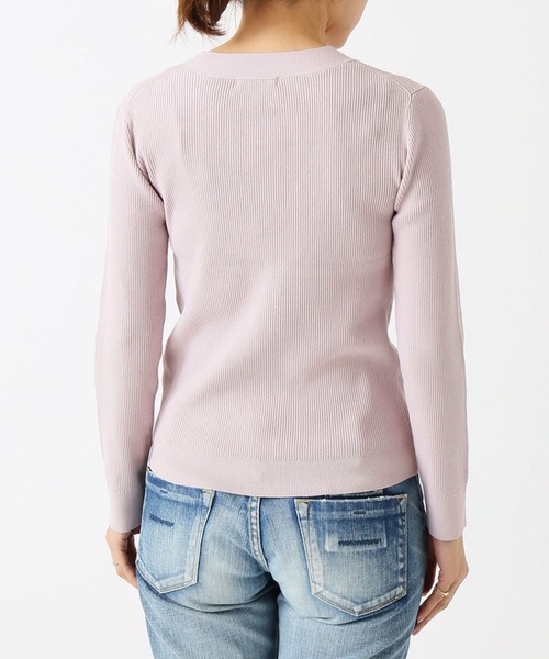 「La TOTALITE」 ニットカーディガン FREE パープル レディース_画像9