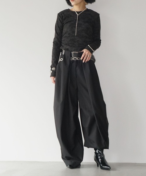 「chuclla」 長袖カットソー FREE グレー レディース_画像2