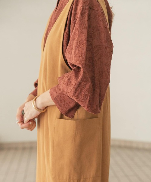 「ITEMS URBANRESEARCH」 サロペットスカート FREE ライトインディゴブルー レディース_画像2