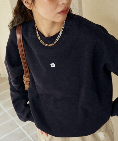 「PUBLUX」 スウェットカットソー「MARY QUANTコラボ」 フリ- ナチュラル レディース_画像2