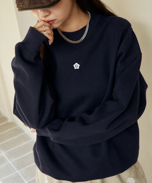 「PUBLUX」 スウェットカットソー「MARY QUANTコラボ」 フリ- ナチュラル レディース_画像4