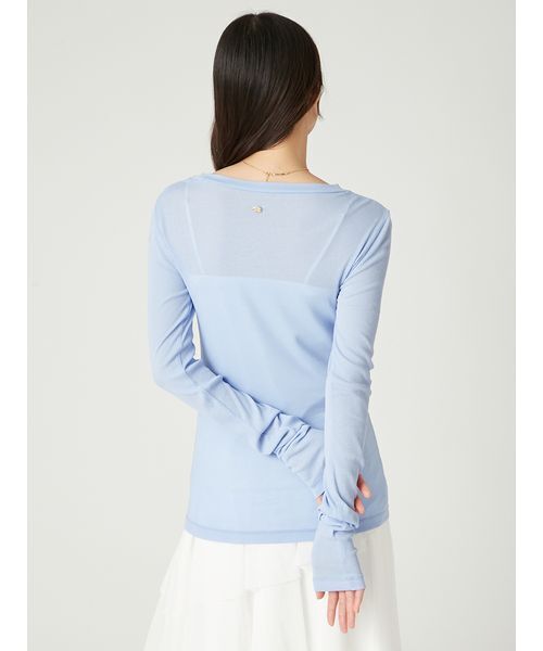 「FRAY I.D」 長袖カットソー ONE SIZE ブルー レディース_画像3