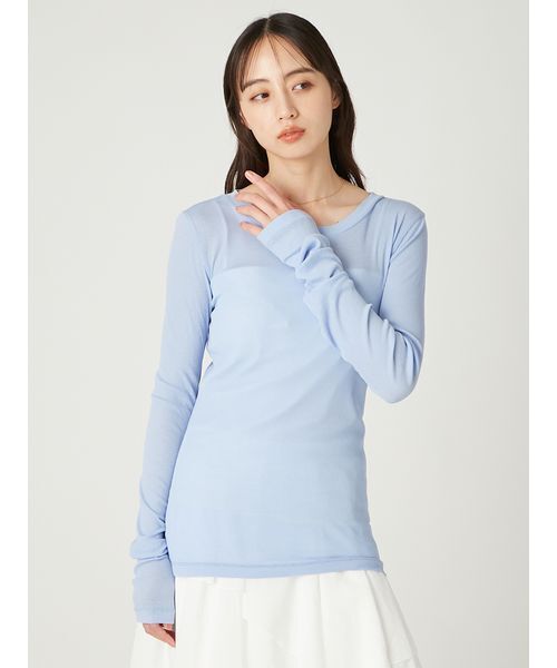 「FRAY I.D」 長袖カットソー ONE SIZE ブルー レディース_画像10