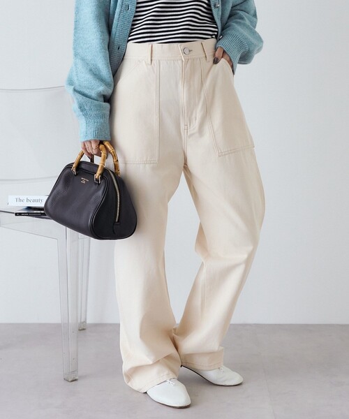 「FREAK'S STORE」 チノパンツ MEDIUM ブラック レディース_画像6