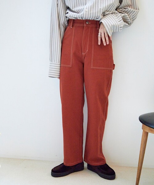 「FREAK'S STORE」 チノパンツ MEDIUM ブラック レディース_画像9