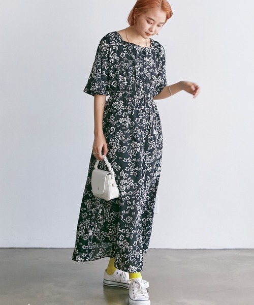 「LAVEANGE」 半袖ワンピース L ブラック レディース_画像6