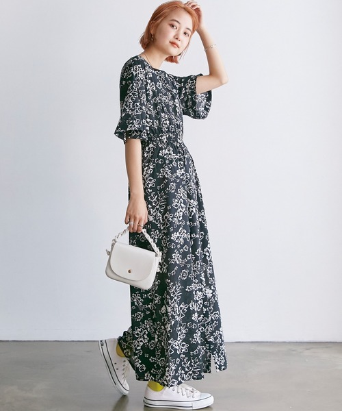 「LAVEANGE」 半袖ワンピース L ブラック レディース_画像9