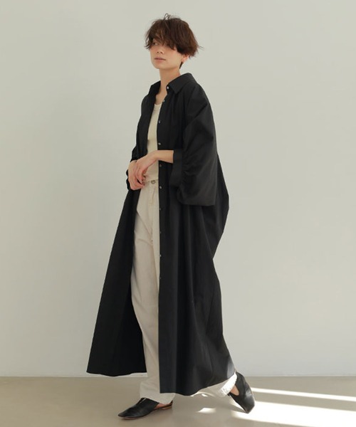 ETRE TOKYO（エトレトウキョウ） 7分袖ワンピース FREE ブラック