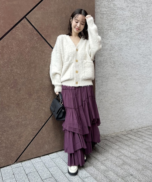 「NOBLE」 ニットカーディガン FREE ベージュ レディース_画像5