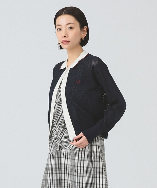 FRED PERRY ブラックカーディガン FRED PERRY（フレッドペリー） カーディガン 「別注」FRED PERRY