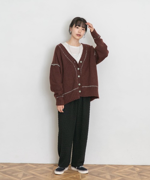 「UR Lab.」 ニットカーディガン FREE オフホワイト レディース_画像8