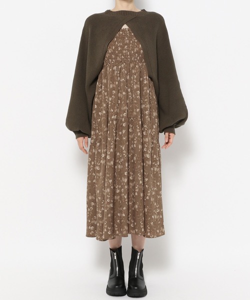 「mysty woman」 コンビワンピース FREE ベージュ レディース_画像9