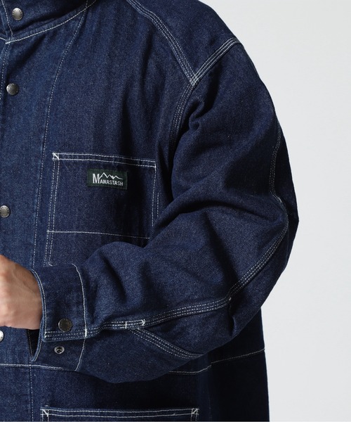 「MANASTASH」 コート L モカ メンズ_画像7