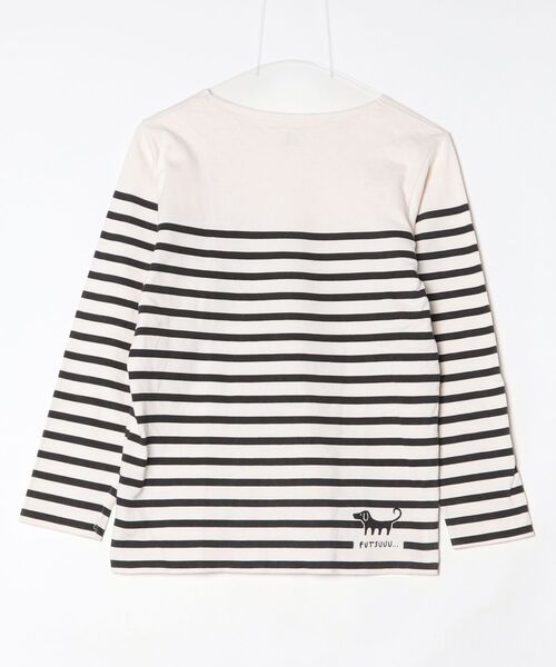 「Design Tshirts Store graniph」 ボーダー柄長袖カットソー S ホワイト レディース_画像2