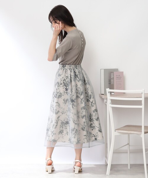 「couture brooch」 フレアスカート 38 ブラック レディース_画像4