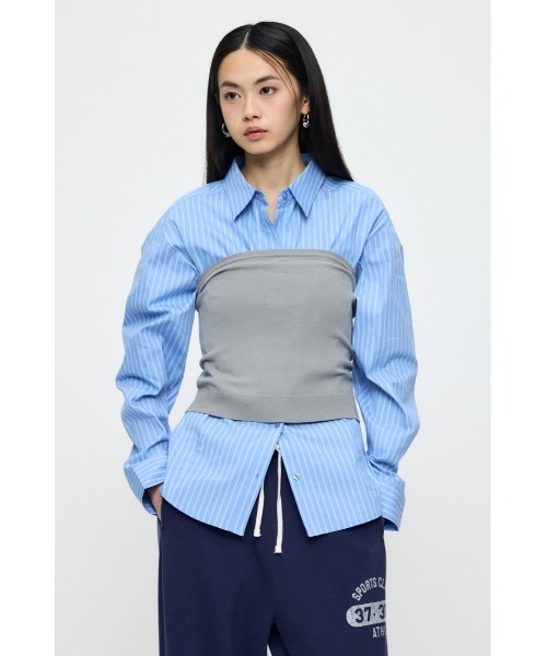 ベアトップス MOUSSY（マウジー） チューブトップ ベアトップ 「26年SS新作」KNIT