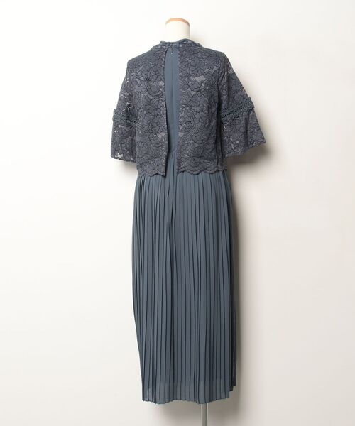 「DRESS PLUS」 半袖ワンピース X-LARGE ブルーグレー レディース_画像2