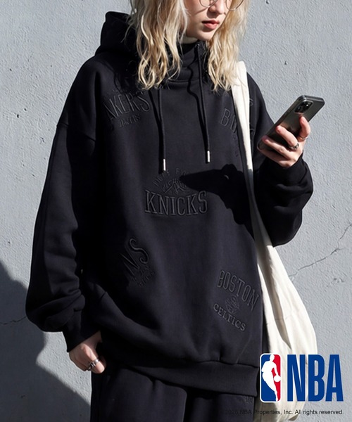 antiqua（アンティカ） パーカー NBA公式 刺繍ロゴ 裏毛 フーディー 