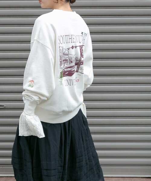 「KBF」 スウェットカットソー ONE グレー レディース_画像3