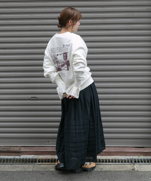 「KBF」 スウェットカットソー ONE グレー レディース_画像8