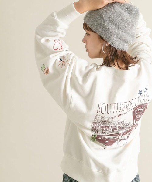 「KBF」 スウェットカットソー ONE グレー レディース_画像9