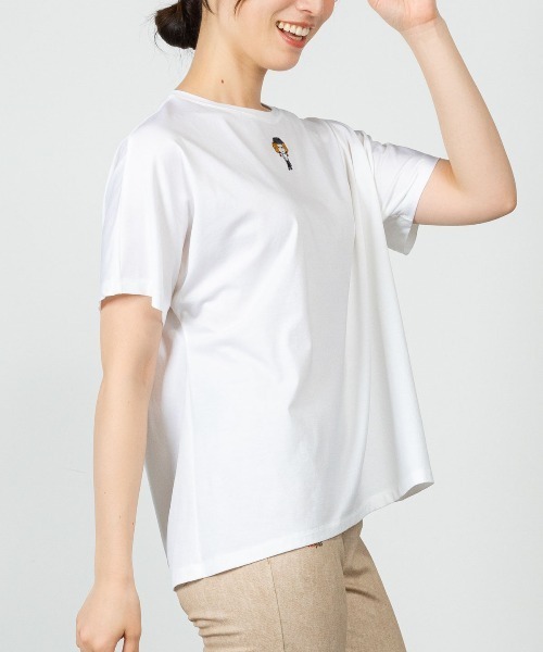 STUDIO PICONE（スタジオピッコーネ） tシャツ 半袖 コットン混ビーズ