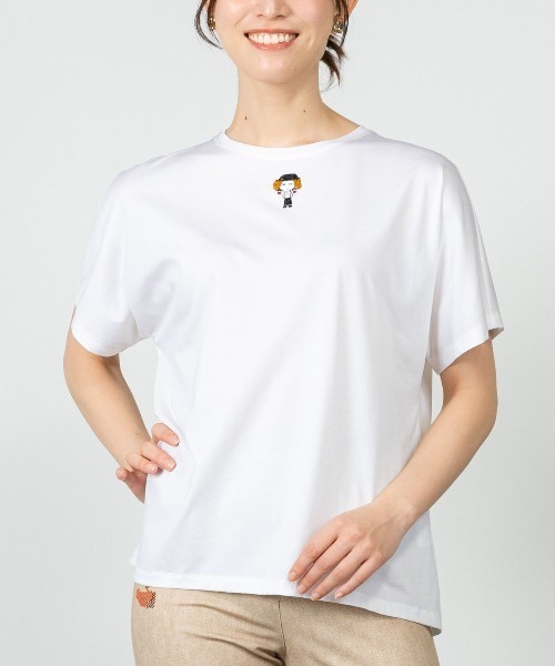 STUDIO PICONE（スタジオピッコーネ） tシャツ 半袖 コットン混ビーズ