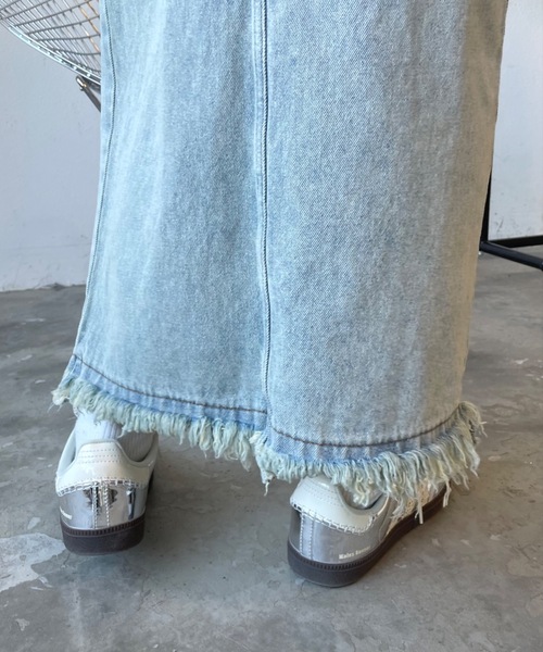 「SHAGGIE」 デニムスカート FREE ライトブルー レディース_画像4
