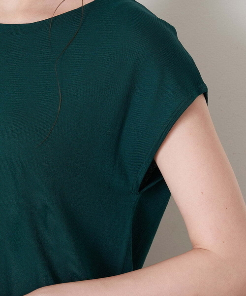 「OFUON le MK」 半袖ニット 38 ネイビー レディース_画像5
