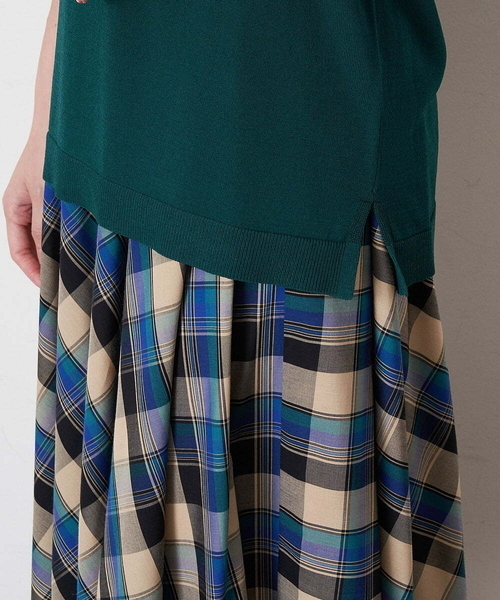 「OFUON le MK」 半袖ニット 38 ネイビー レディース_画像6