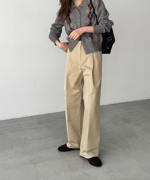 「CANAL JEAN」 スラックス SMALL ベージュ レディースの画像