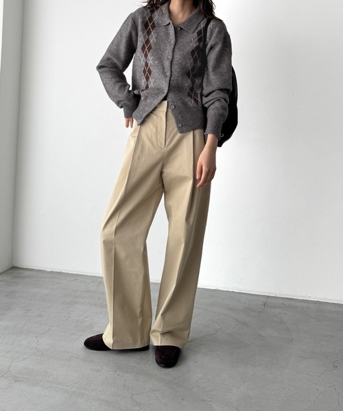 「CANAL JEAN」 スラックス SMALL ベージュ レディースの画像