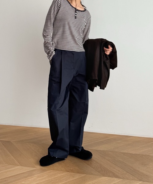 「CANAL JEAN」 スラックス SMALL ベージュ レディースの画像