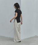 tシャツ 半袖 サイドボタンシアーリブTee ...の詳細画像3