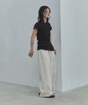 tシャツ 半袖 サイドボタンシアーリブTee ...の詳細画像5