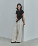 tシャツ 半袖 サイドボタンシアーリブTee ...の詳細画像4