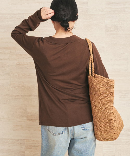 sheer skipper ニット Plage ブラック plage（プラージュ） ニット セーター 「追加」sheer skipper ニット