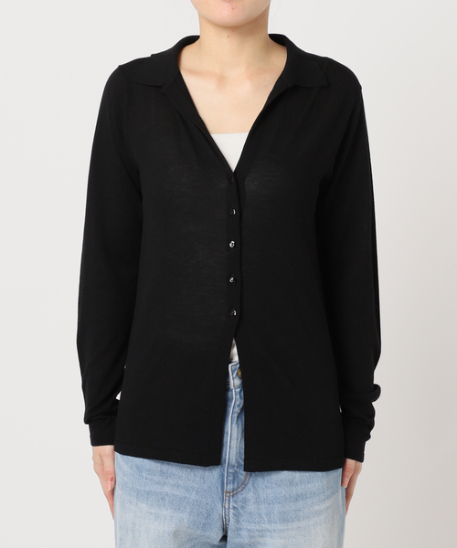 sheer skipper ニット Plage ブラック plage（プラージュ） ニット セーター 「追加」sheer skipper ニット