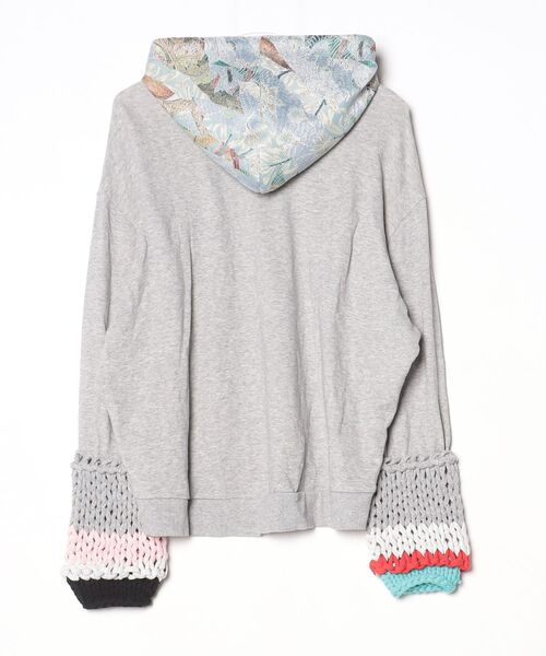 「BEDSIDEDRAMA」 Loose Sleeve Parka プルオーバーパーカー 1 グレー レディース_画像2