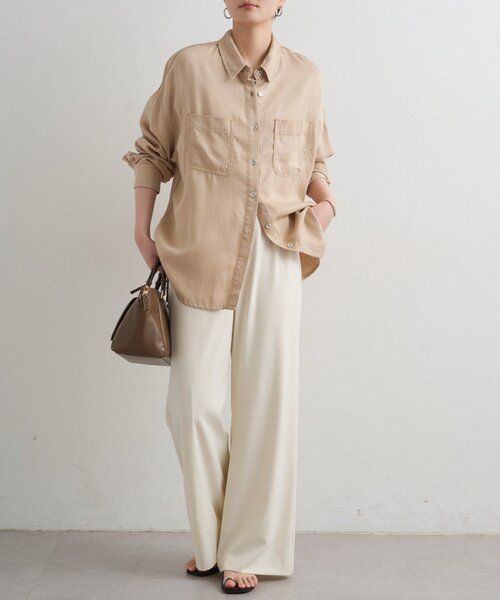 Loungedress（ラウンジドレス） 長袖シャツ SMALL ブルー レディース