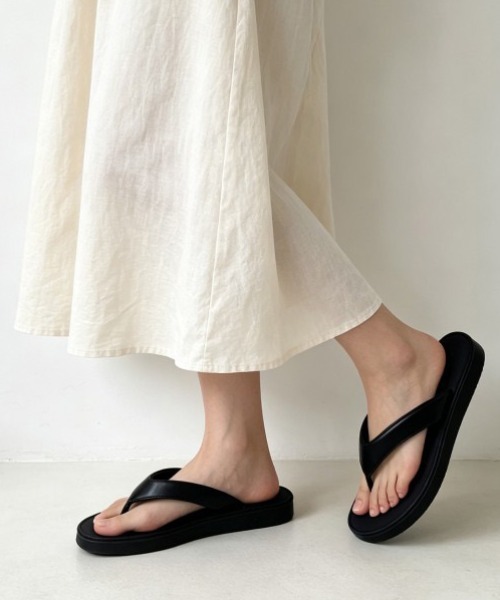サンダル 厚底 フラット トングサンダル レディース : ZOZOTOWN Yahoo