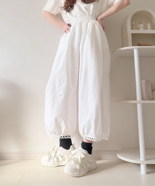 Nana ワイドパンツ パンツ 裾デザインワイドパンツ レディース