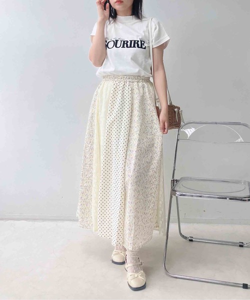 AS KNOW AS（アズノゥアズ） ロング スカート 夏 パッチワーク柄切替