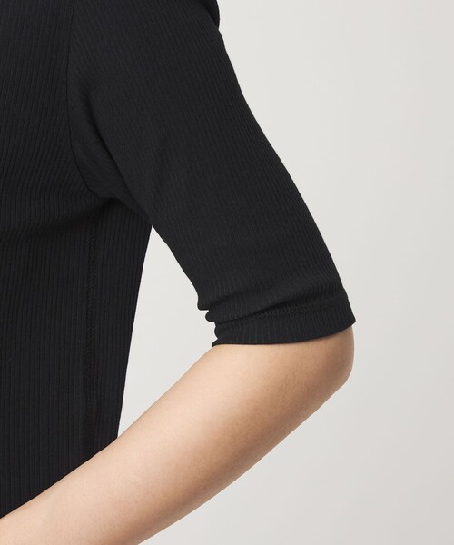 ヘンリーネック tシャツ 半袖 「WEB限定」「at ease」シアーテレコ ヘンリーネック ショートスリーブ カットソー レディース | green label relaxing | 23