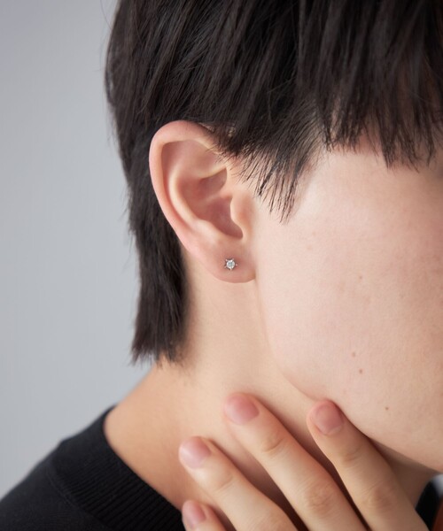 ピアス ピアス ジルコニア スター レディースの画像