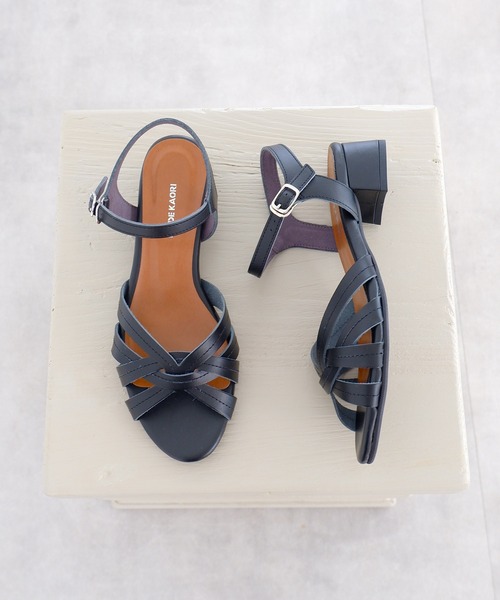 「MODE KAORI」 ヒールサンダル 22.5cm ブラック レディース_画像6