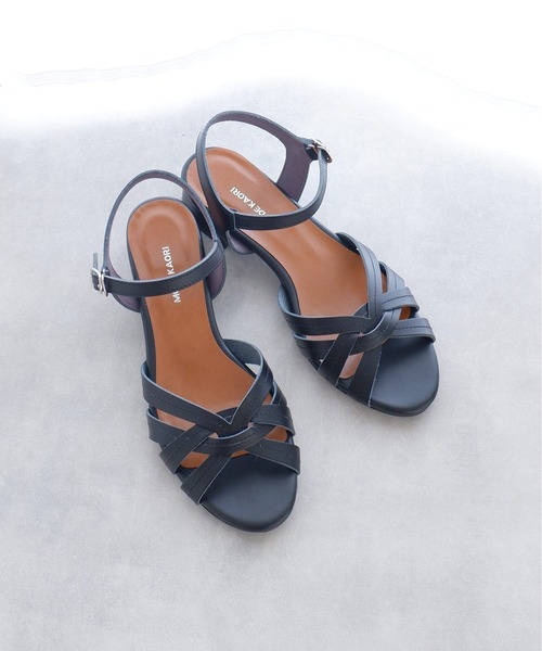 「MODE KAORI」 ヒールサンダル 22.5cm ブラック レディース_画像7