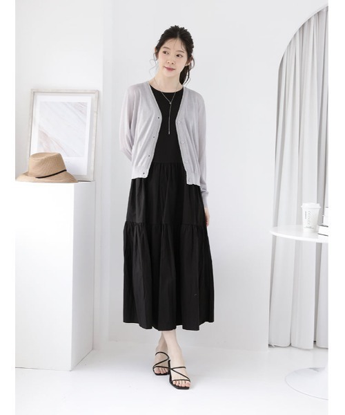 ⭐️【FY】【新品】白黒ワンピース2957 fifth（フィフス） ワンピース ノースリーブティアードワンピース